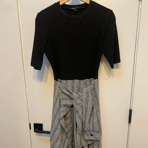 Maje black and grey Raprisera DRESS